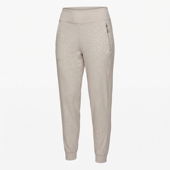 Athleta Pants - Athleta Brooklyn Textured Joggers Size 10 Beige Light Gray Pull On Travel Pants
